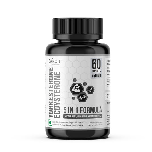 Turkesterone (Ajuga Turkestanica) 750mg w/Maca Root, Horny Goat Weed & Tribulus